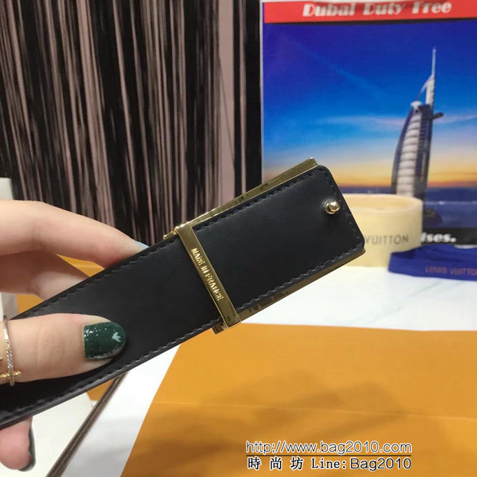 路易威登LV 經典款 Skyline雙面腰帶 兩種佩戴方式 金屬搭扣 男士皮帶  xfp1120